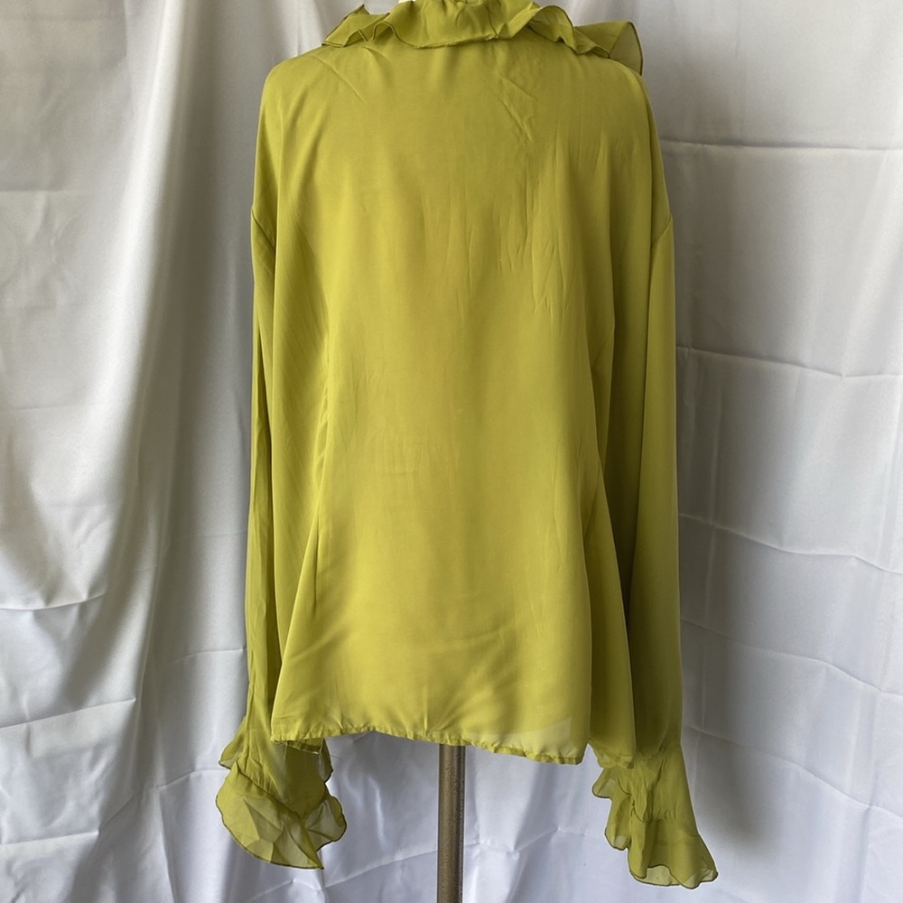 Kaelyn-max-II green button down top - Picture 4 of 7
